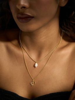 Joker and Witch - Joker & Witch Aetheria Monogram Gold Plated Necklace