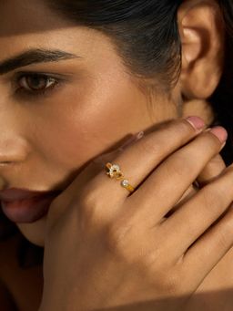 Joker and Witch - Joker & Witch Caelina Monogram Gold Plated Ring