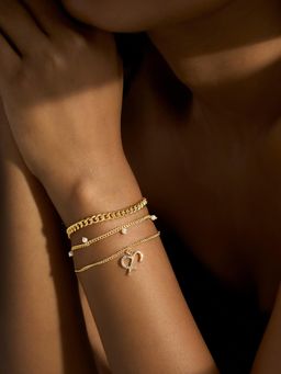 Joker and Witch - Joker & Witch Luciya Monogram Gold Plated Necklace