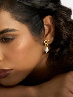 Joker and Witch - Joker & Witch Celena Monogram Gold Plated Earrings