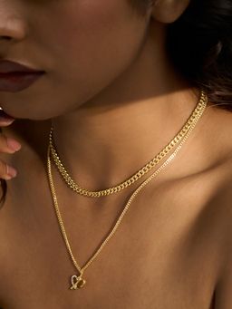 Joker and Witch - Joker & Witch Luciya Monogram Gold Plated Necklace