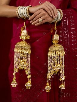 Teejh - Jannat Pearl and Shells Gold Plated Kaleeras