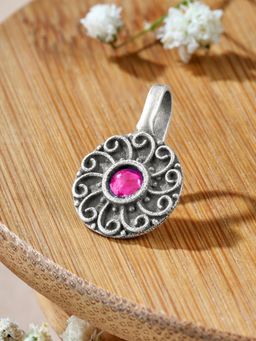 Teejh - Nurni Red Stone Nose pin