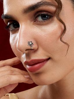 Teejh - Anali White Stone Nose pin