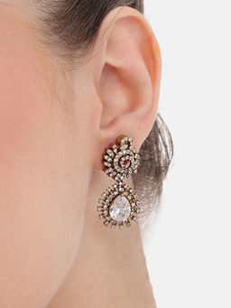 Nuyug - Starry Swirl Zircon Drop Earrings