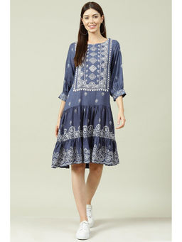 Biba - Blue Flared Fusion Wear