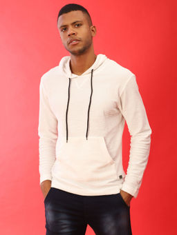 Campus Sutra - Men Solid Casual Hooded Sweatshirts