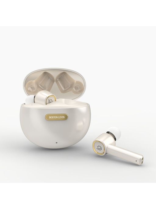 BOSTON LEVIN White Pods Bluetooth Wireless Ear Buds with Total Playtime Upto 60hr