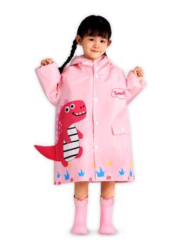 Little Surprise Box - Baby Pink Dino Park Raincoat for Kids and Toddlers