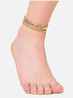 Twenty Dresses by Nykaa Fashion - Chained To The Style Anklet (Set of 3)
