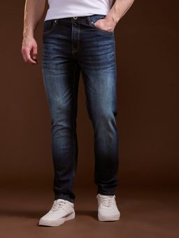 The Bear House - Men Cotton Slim Blue Casual Jeans