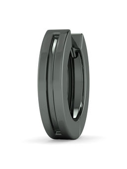 ORIONZ - Bold Groove Black Hoop Earring