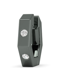 ORIONZ - Hexa Diamond Black Hoop Earring
