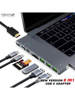 PowerUp - Type-C 8IN1 USB HUB Multi-Functional