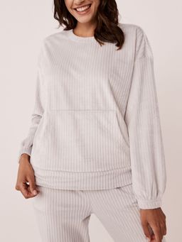 La Vie En Rose - Ribbed Velour Long Sleeve Shirt