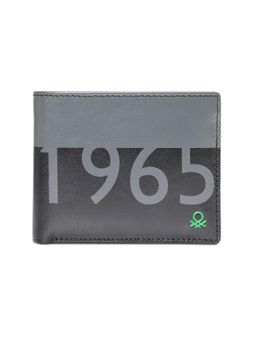Tommy Hilfiger - United Colors of Benetton Men Leather Pass Case Wallet - Black