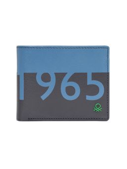 Tommy Hilfiger - United Colors of Benetton Men Leather Multi Card Coin Wallet - Navy Blue