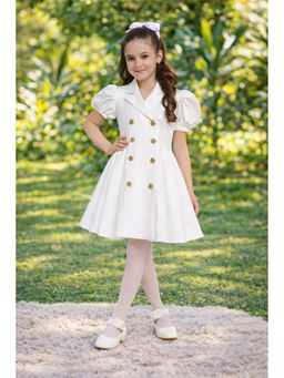 THE PONY AND PEONY CO. - White Denim Dress