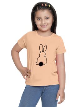 FUNKRAFTS - Peach Bunny Patch Premium T-Shirt