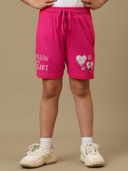 Kidsville - Official Frozen Anna and Elsa Girls Glitter Graphic Printed Shorts