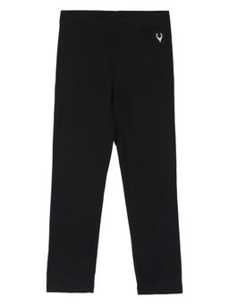 Allen Solly Junior - Girls Black Solid Regular Fit Leggings