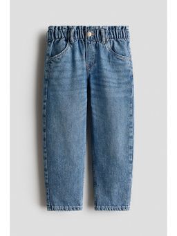 H&M - Girls Blue Relaxed paper bag jeans