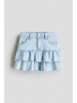 H&M - Girls Blue Denim frill skirt