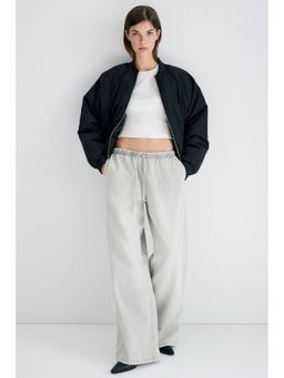 H&M - Women Grey Denim pull-on trousers