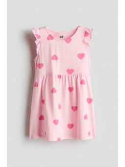 H&M - Girls Pink Printed cotton dress