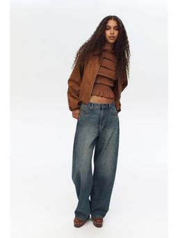 H&M - Women Blue Baggy Barrel Regular Waist Jeans
