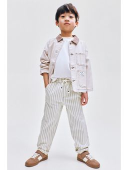 H&M - Boys White Twill pull-on trousers