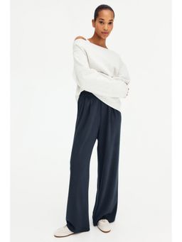 H&M - Women Blue Wide pull-on trousers