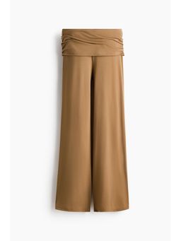 H&M - Women Beige Draped fine-knit trousers