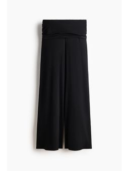 H&M - Women Black Draped fine-knit trousers