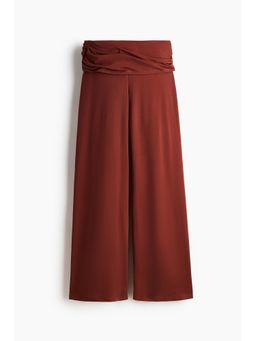 H&M - Women Red Draped fine-knit trousers