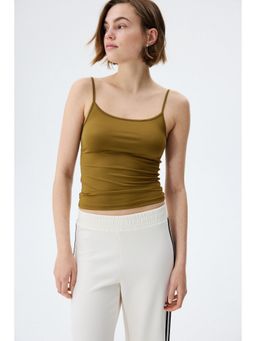 H&M - Women Green Jersey strappy top