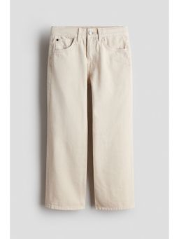 H&M - Boys Beige Cotton twill trousers