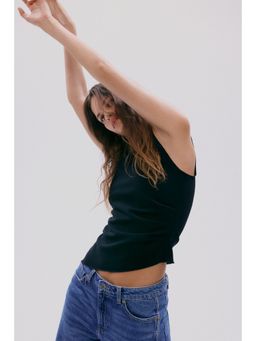 H&M - Women Black Asymmetric top