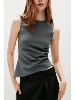 H&M - Women Grey Asymmetric top