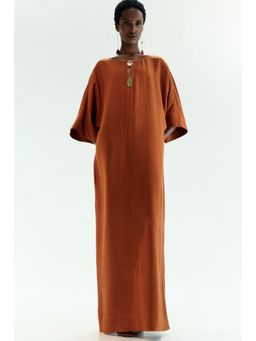 H&M - Women Brown Maxi kaftan dress