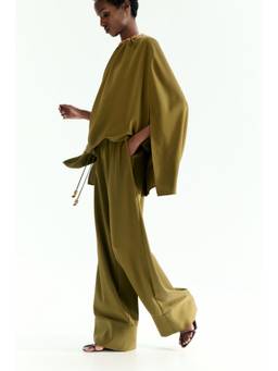 H&M - Women Green Wide drawstring trousers