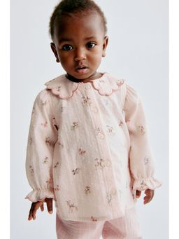 H&M - Girls Pink Cotton muslin Top