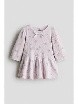 H&M - Girls Purple Printed cotton dress