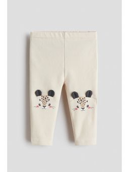 H&M - Girls Beige Brushed-inside leggings