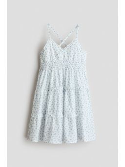 H&M - Girls White Tiered cotton dress