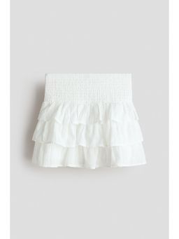H&M - Girls White Tiered cotton skirt