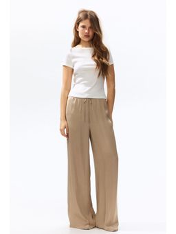 H&M - Women White Ribbed boat-neck top