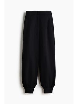 H&M - Women Black Balloon-leg twill trousers