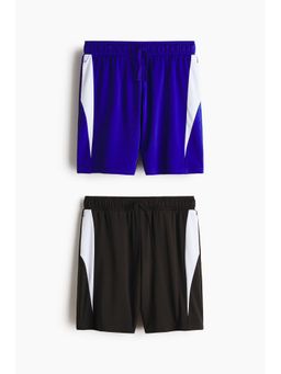 H&M MOVE - Boys Black 2-pack football shorts with DryMove