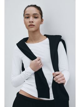 H&M - Women White Fitted cotton top